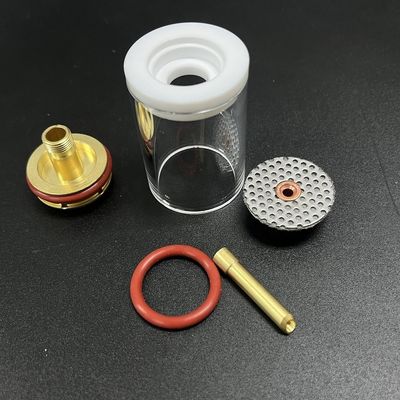 Wp17/18/26 Tig Torch Glasbekers Laskits met 1 kg Upper Straight Glass Nozzle 47mm