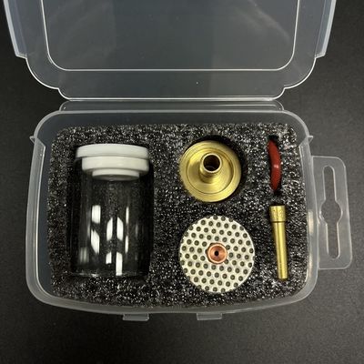 Wp17/18/26 Tig Torch Glasbekers Laskits met 1 kg Upper Straight Glass Nozzle 47mm