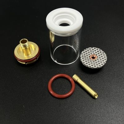 Wp17/18/26 Tig Torch Glasbekers Laskits met 1 kg Upper Straight Glass Nozzle 47mm