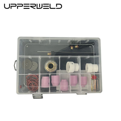 27PCS TIG-sweislampen accessoires voor WP-9/20 2,4 mm diameter keramische spuitstuk inbegrepen