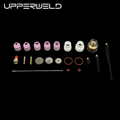 27PCS TIG-sweislampen accessoires voor WP-9/20 2,4 mm diameter keramische spuitstuk inbegrepen