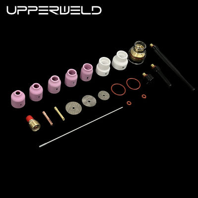 27PCS TIG-sweislampen accessoires voor WP-9/20 2,4 mm diameter keramische spuitstuk inbegrepen