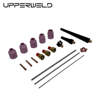 Pink UPPERWELD 27PCS TIG Laslampen Accessoires 53N Serie Keramische spuitstuk TIG Onderdelen Gaslenzen