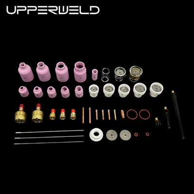 57PCS TIG Laslampen Accessoires Grote keramische spuitstukken TIG Onderdelen in roze