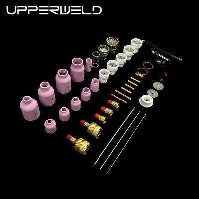 57PCS TIG Laslampen Accessoires Grote keramische spuitstukken TIG Onderdelen in roze