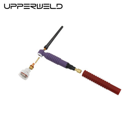 Purple Copper Cubber en Plastic Boven WT125FL Flexible TIG Welding Torch Head Air Cooled
