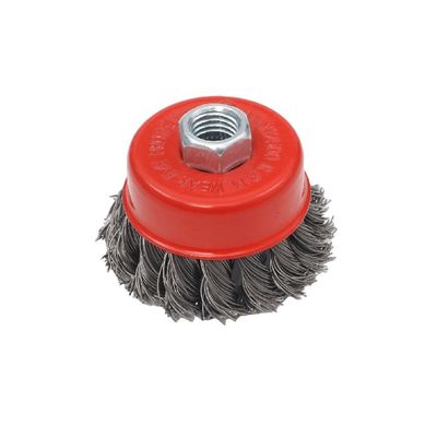 Op maat gemaakte ondersteuning 3 inch Twisted Wire Wheel Brush voor lasverbruik M14*75*2mm