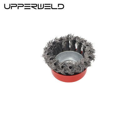 Op maat gemaakte ondersteuning 3 inch Twisted Wire Wheel Brush voor lasverbruik M14*75*2mm
