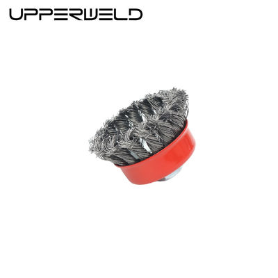 Op maat gemaakte ondersteuning 3 inch Twisted Wire Wheel Brush voor lasverbruik M14*75*2mm