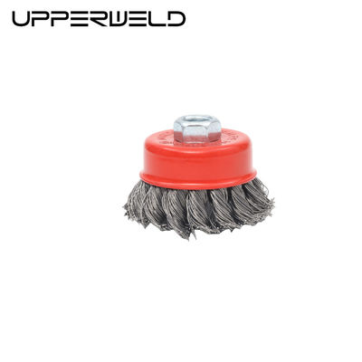 Op maat gemaakte ondersteuning 3 inch Twisted Wire Wheel Brush voor lasverbruik M14*75*2mm