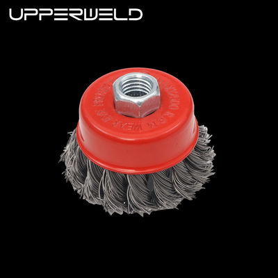 Op maat gemaakte ondersteuning 3 inch Twisted Wire Wheel Brush voor lasverbruik M14*75*2mm