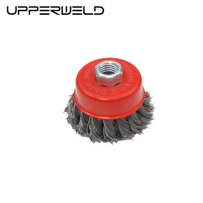 Op maat gemaakte ondersteuning 3 inch Twisted Wire Wheel Brush voor lasverbruik M14*75*2mm