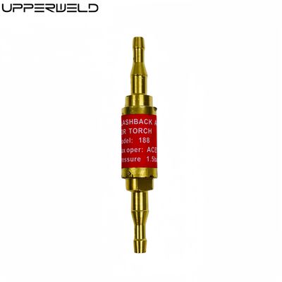 Acetyleengas flashback arrester voor 1,5 bar en 10 bar Torch Working Pressure Design