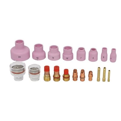 Las accessoires Upper Tig Torch Kits met hitteschild en grote gaslens collet lichaam
