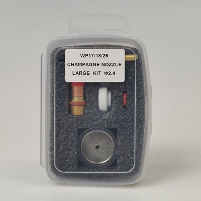 Duurzaam TIG Cup Consumables WP17 18 26 TIG Grote Champagne Clear Nozzle Kit met Collet Body