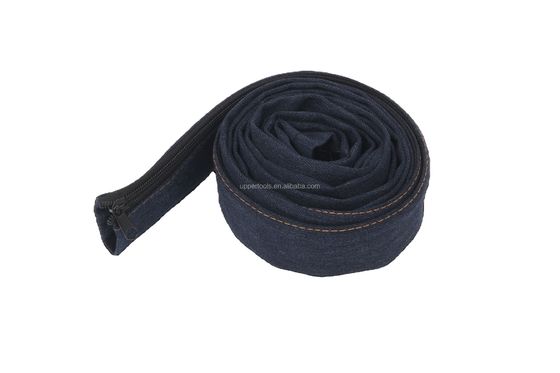 4m TIG Las Torch Cable Cover Met Cowboy Zipper Jacket Stijl Blauw