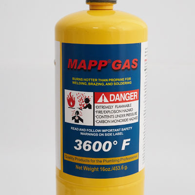 16.1 oz Map-Pro Fuel High Purity Cylinder voor hoogtemperatuur lassen en solderen